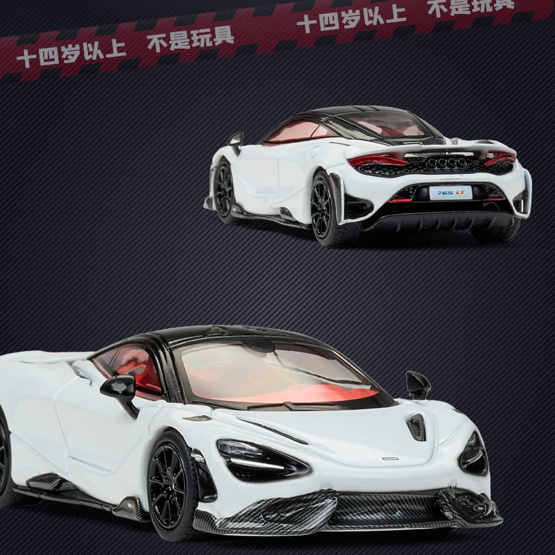 MASSDI Diecast Alloy 1/64 765LT MCL1001/1007/1009 Senna MCL1105/1106/1107 Car Model Static Collection Decorated Holiday Gifts