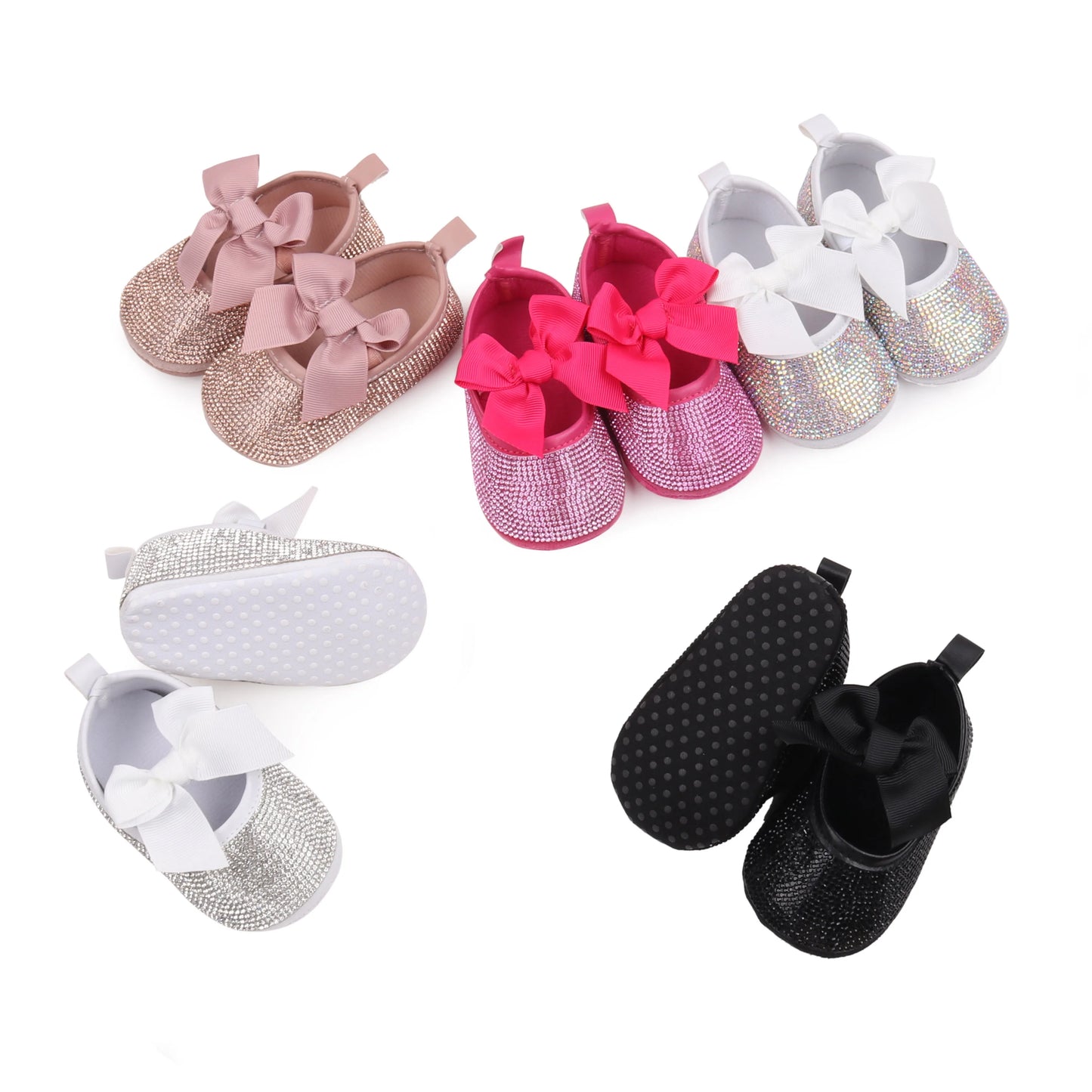 Baby Beautiful Shoes High Quality Newborn Toddler Girls Sneaker Spring and Summer Sandal Cute Bowknot Shiny Diamonds BBW3204