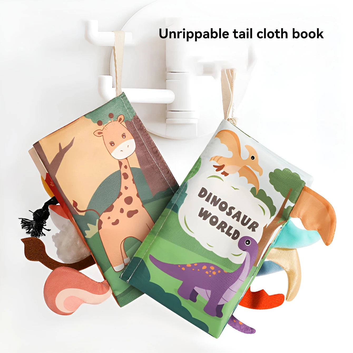 Infants can not tear the animal tail three-dimensional cloth book with sound paper sound education toys