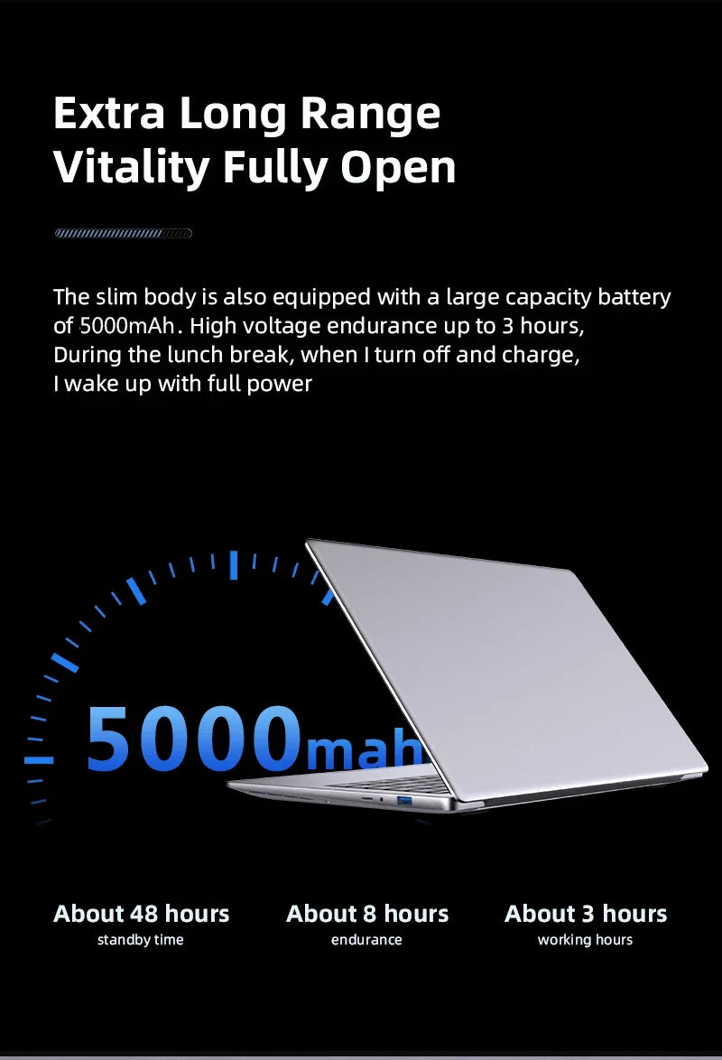 14.1" Windows 11 Pro i9 Gaming Laptop Computer PC Gamer 16GB RAM 1TB 2TB SSD Notebook Intel Core i9 8950HK Office Study Computer