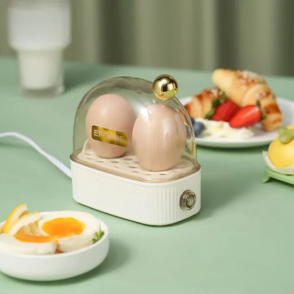 Electric Egg Boiler Automatic Cooker Rapid Egg Boiler Breakfast Machine Multifunctional Egg Cooker 2 Eggs Portable Food Steamer