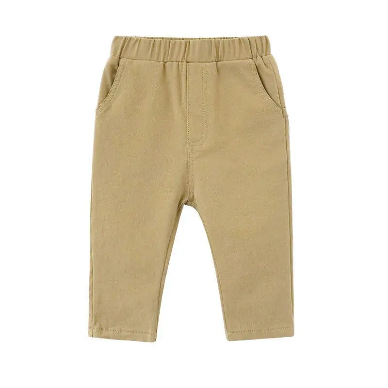 0-7Years Spring Autumn Kids Children Pants Baby Boy Cotton Washed Casual Trousers Elastic Waist Straight/Harlan Multiple Styles