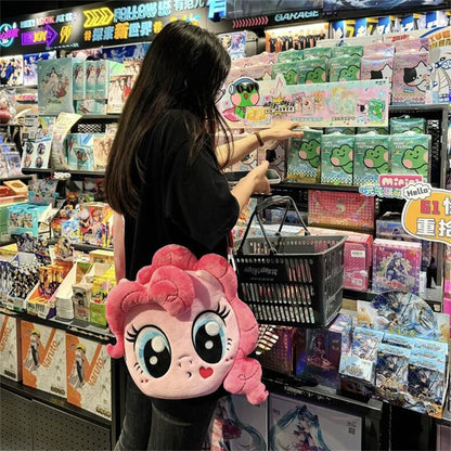 Kawaii My Little Pony Plush Bag Cute Anime Friendship Is Magic Doll Shoulder Bag Large Capacity Storage Bag Girl Birthday Gift