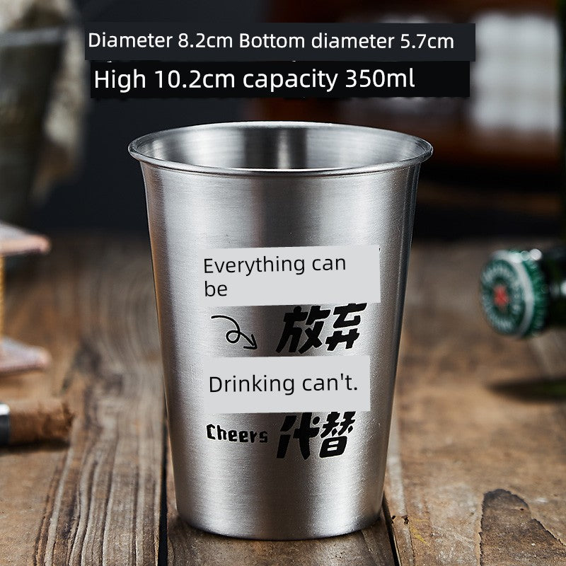 Drop-Resistant Commercial Single-Layer Coffee Gargle Cup Stainless Steel