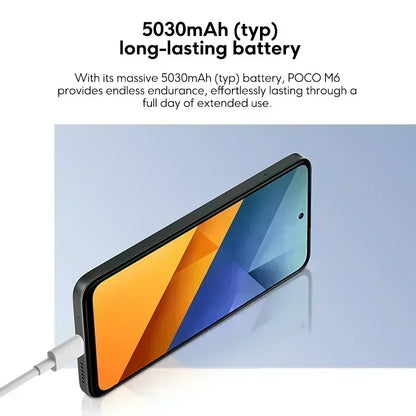 Global Version POCO M6 Smartphone 128GB 256G MediaTek Helio G91 Ultra 6.79'' 90Hz Display 33W Fast Charging 5030mAh Battery