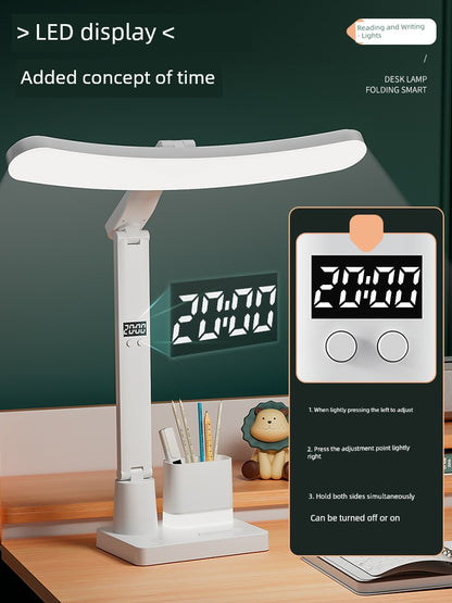 Miguo AA-Level Shadow Reduction Myopia Prevention Table Lamp with Clock