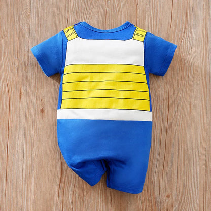 Newborn Clothing Handsome Anime Role Play Cotton Comfortable And Soft Summer Boys And Girls Short Sleeved Baby  Jumpsuit