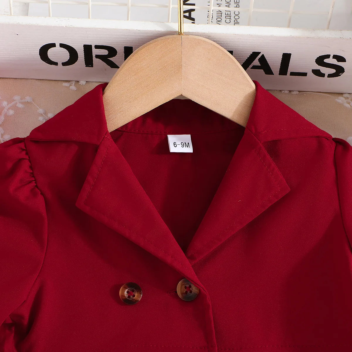 MiniFox 2 Pieces Suit Sets For Baby Girls Lapel Blazer Coat and Belted Wine Dress Kids Party Baby Clothes Girls Outfits Sets