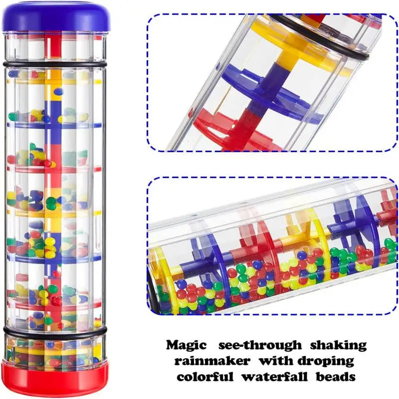 Rainmaker Baby Toys Rain Stick for Babies 0 6 12 Months Newborn Rattles Toy Rainmaker Musical Instrument Montessori Sensory Toys