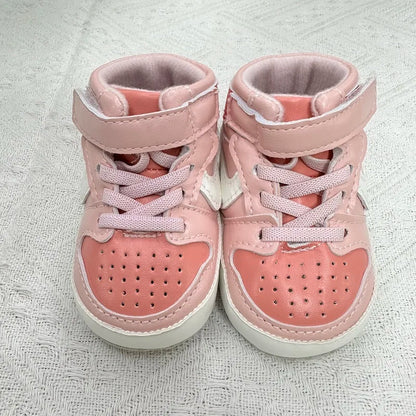 Spring and Autumn Baby Shoes Classic Trendy PU High Top Sports Shoes Basketball Shoes Soft Sole Lightweight Walking Shoes