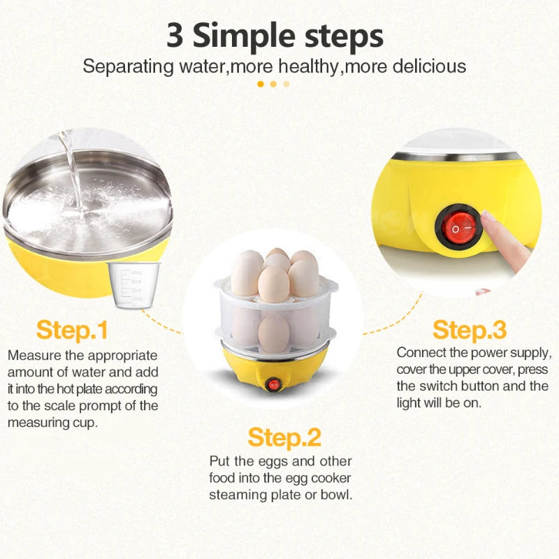 Electric Egg Cooker Multifunction Layers Egg Boiler Corn Milk Rapid Breakfast Cooking Egg Steamer Appliances Kitchen