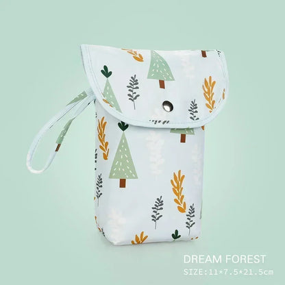 New Waterproof and Reusable Baby Diaper Bag Baby Handbag Large Capacity Mommy Diaper Storage Bag Carrying Bag for Going Out