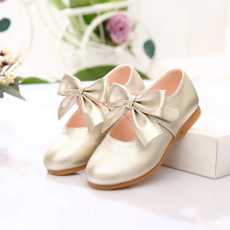 New Spring Summer Autumn Children Shoes Girls Shoes Princess Shoes Fashion Kids Single Shoes Bow-knot Casual Sneakers Flats