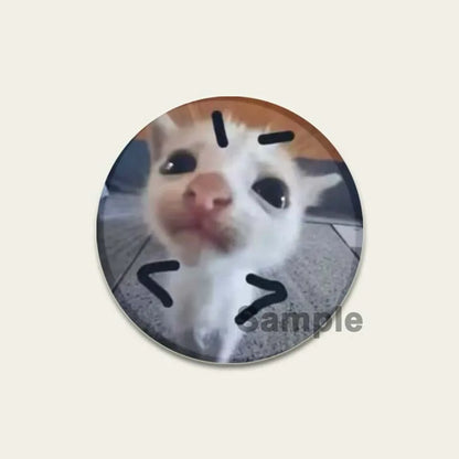 32/44/58mm Funny Cute Cat Badge Round Creative Brooches Fashion DIY Backpack Jewelry Accessory Gifts HD Print Handmade Pins