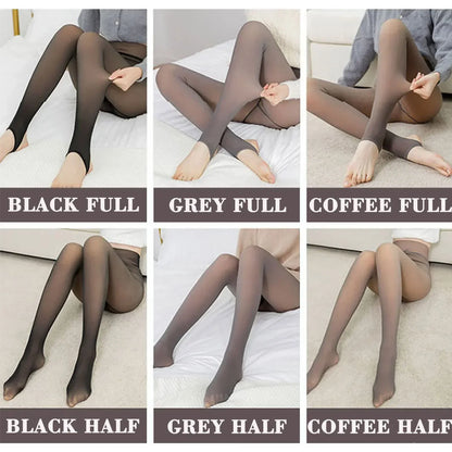 Thermal Stockings Woman Fleece Tights Sexy Winter Warm Pantyhose Translucent Slim Thicken Tights