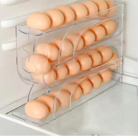 3 /4 Layer Automatic Egg Roller Large Capacity Household Kitchen Dedicated Egg Roller Rack Space Saving Egg Dispenser Kitchen