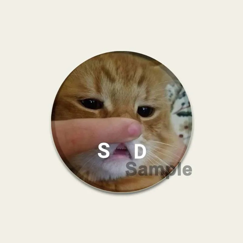 32/44/58mm Funny Cute Cat Badge Round Creative Brooches Fashion DIY Backpack Jewelry Accessory Gifts HD Print Handmade Pins