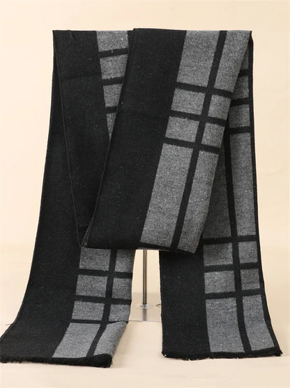 Fashion 180*30cm Scarves Man Autumn Winter Thick Warm Cashmere Business Long Wraps Boy Classic Shawl Free Shipping muffler