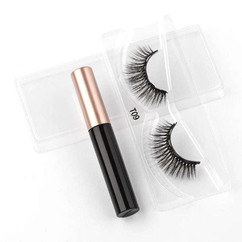 New 1/3Pairs Magnetic Eyelashes False Lashes Repeated Use Eyelashes Waterproof Liquid Eyeliner With Tweezer Make Up Sets Hotting