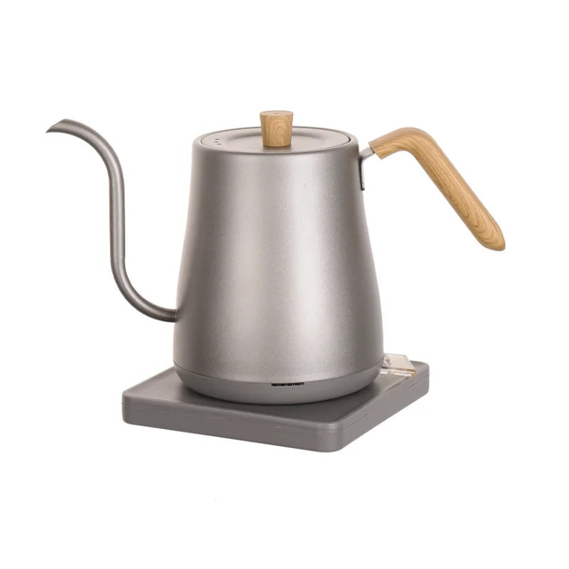 Electric Kettle 1000W Gooseneck Electric Pot  Electric Water Heater Teapot 0.8L Wood Grain Hand Brew Gooseneck Jug Pot 110V/220V