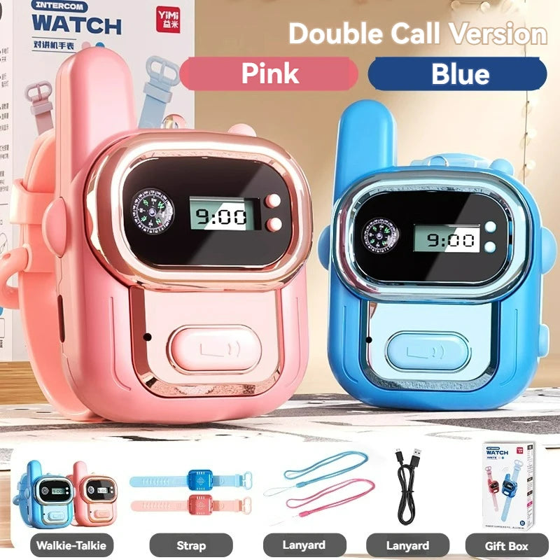 Children Walkie Talkie Wireless Watch With Light USB Charging School Outdoor Interphone Kids Education Toy Gifts For Boys Girls