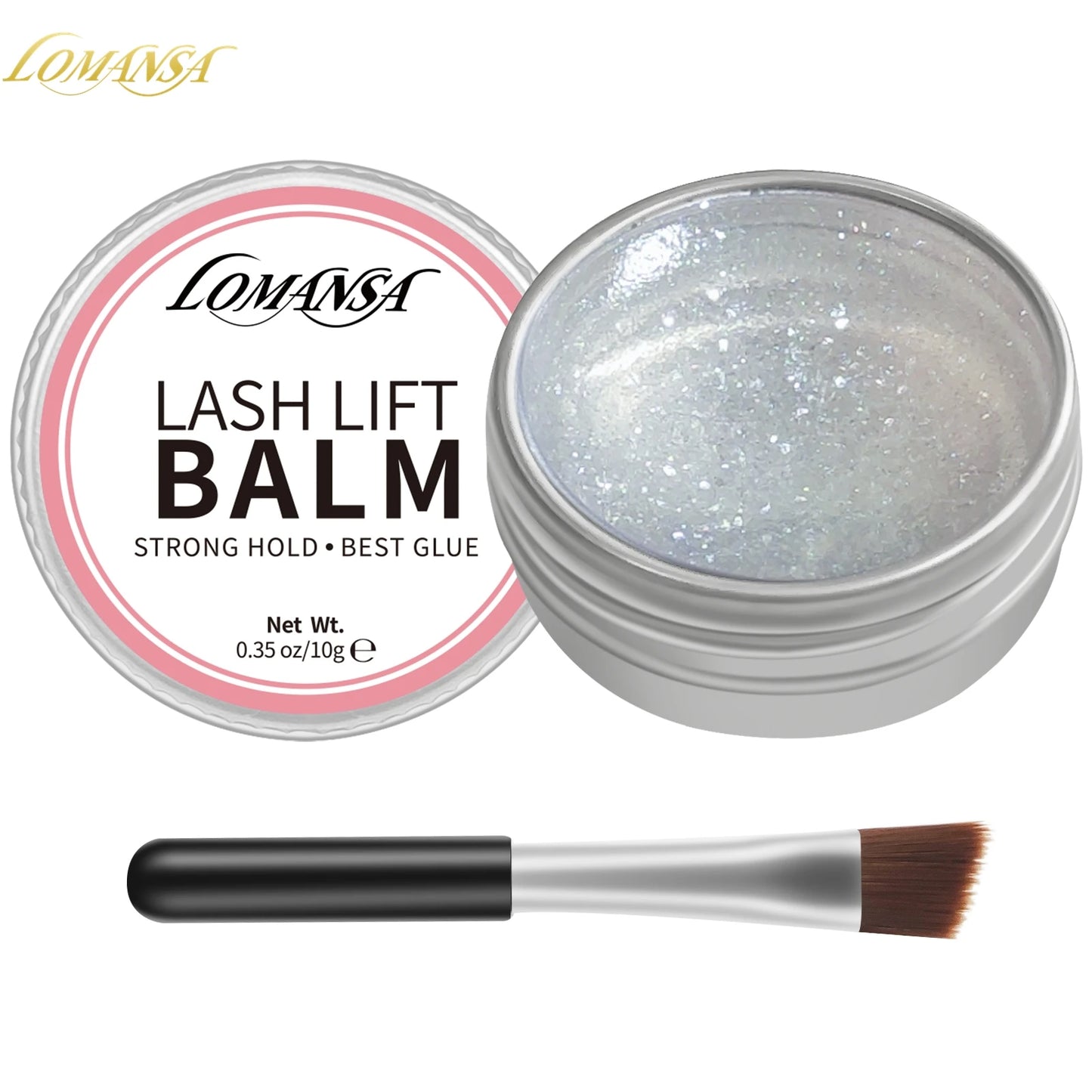 Lomansa Solid Glue 10g Lash Lift Glue Eyelash Glue Balm Fruit Flavor 2 in 1 Lifting Curling Adhesive For Lash Perm Makeup Tool