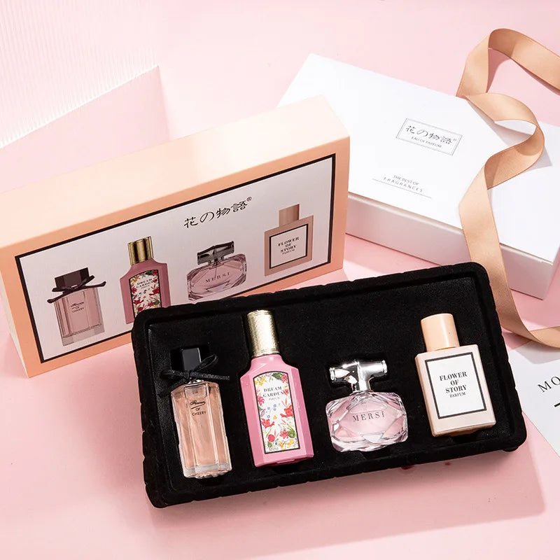 Floral Scent Perfume Gift Box 110ml Four Piece Set духи Lasting Fragrance Floral Scent Pheromone Eau De Parfum Floral Fragrance