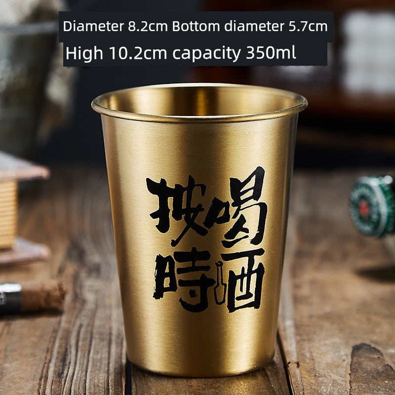 Drop-Resistant Commercial Single-Layer Coffee Gargle Cup Stainless Steel