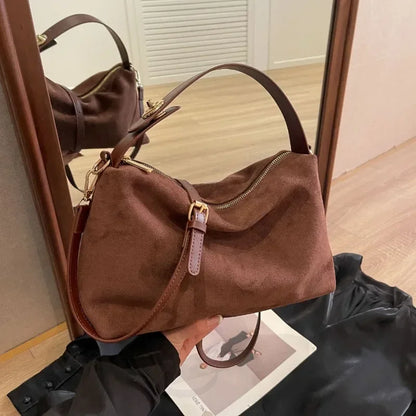 Zipper Solid Color High Capacity PU Shoulder Bags 2025 Hot Sale Bags for Women Simple Fashion Tote