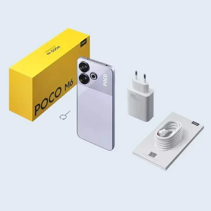 POCO M6 8 + 256GB 4G 33W NFC Fast Charging Global Version MediaTek Helio G91-Ultra 6.79 "90Hz FHD + Display Smartphone