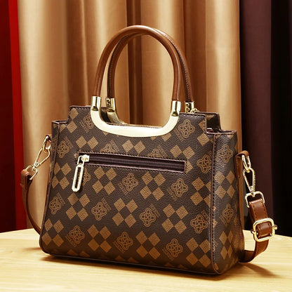 Fashion chequered women's handbag, foreign texture shoulder bag crossbody bag
