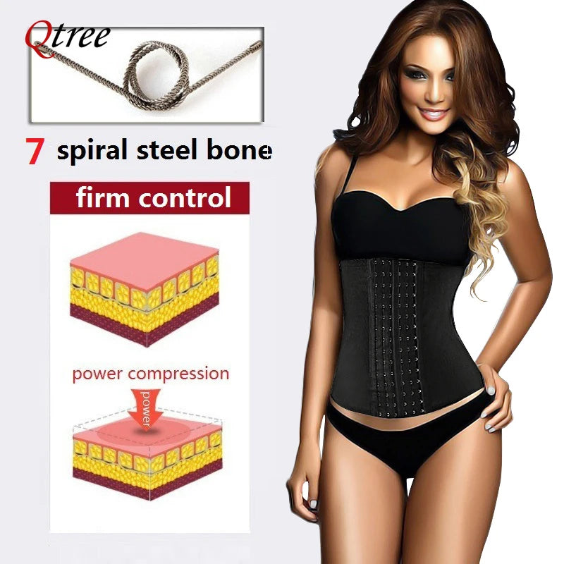 Qtree Dress Slimming Waist Trainer Belt Shapewear Women Belly Cincher Body Shaper