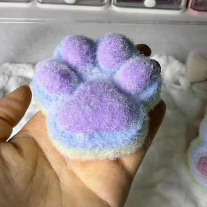 Handmade Silicone Squishy Rainbow Cat's Paw