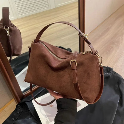 Zipper Solid Color High Capacity PU Shoulder Bags 2025 Hot Sale Bags for Women Simple Fashion Tote