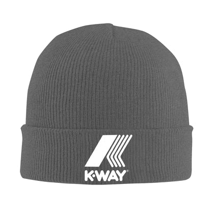 K-Ways Logo Knitted Hat Beanies Autumn Winter Hat Warm Acrylic  Street French Brand Cap for Men Women Gift