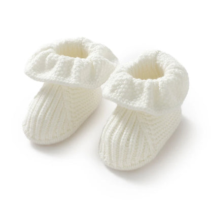 Newborn Baby Shoes Knitted Infant Girl Boy Boots Fashion Ruffles Slip-on Toddler Kid Footwear 0-18M Handmade Clothes Accessories