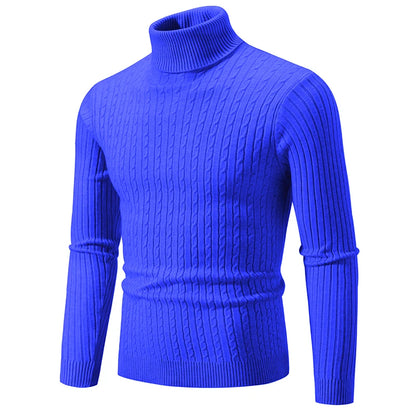 Winter High Neck Thick Warm Sweater Men Turtleneck Brand Mens Sweaters