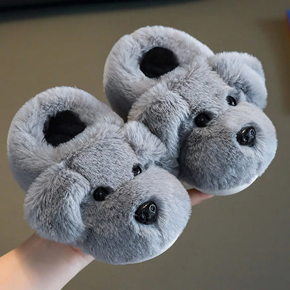 Children's Cotton Slippers for Boys Aged 1-5 Years Old Cute Cartoon Girls' Slippers Infants and Young Children Autumn and Winter