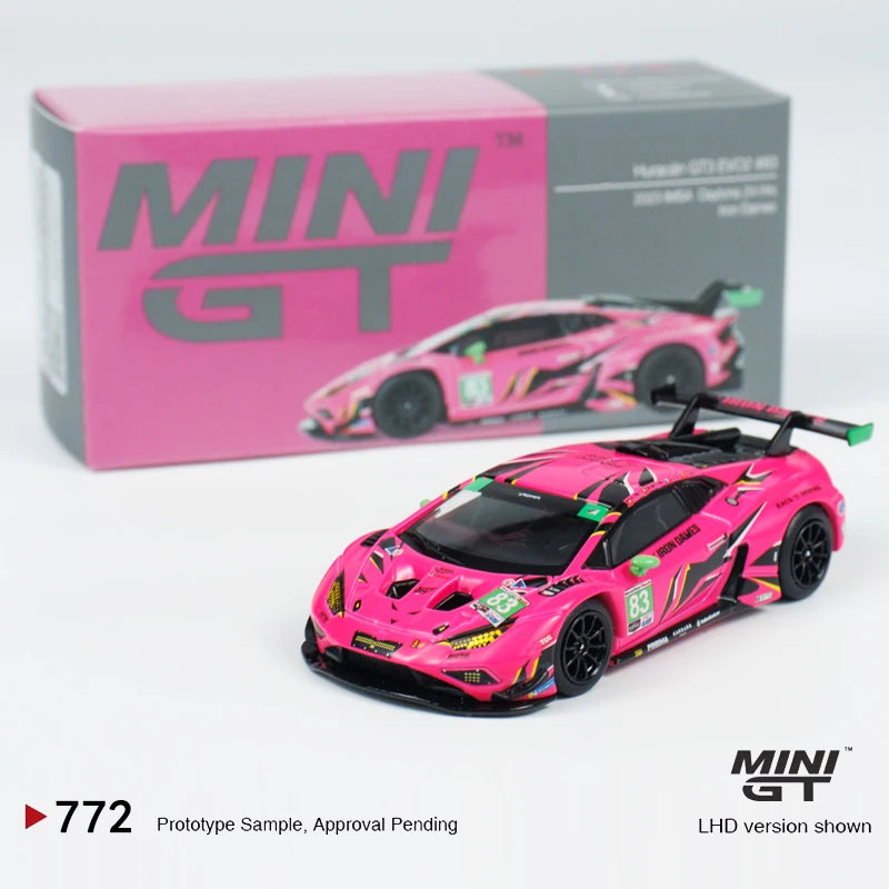MINIGT 1:64 Huracan GT3 EVO2 #83 Pink alloy car model 772 687