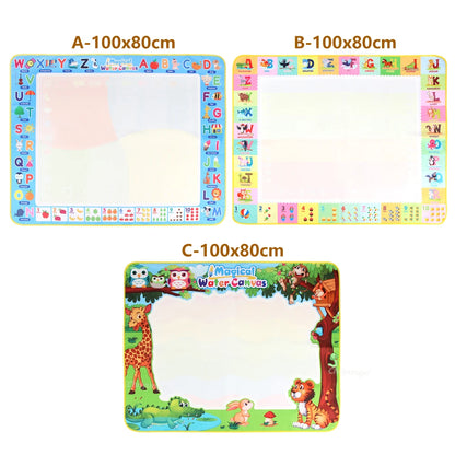 100x80CM Magic Water Drawing Mat with Reusable Magic Pens Doodle