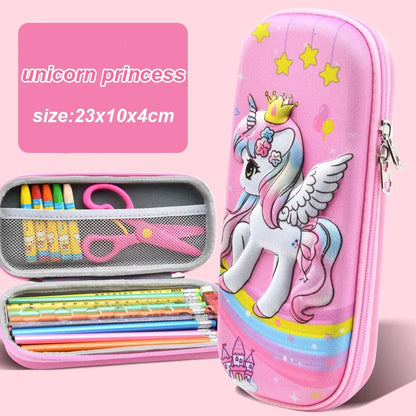 3D Kawaii Pencil Case EVA Large Capacity Waterproof Light Pencil Box for Student School Supply Stationery bag