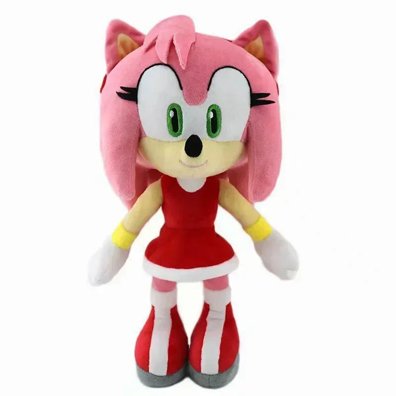 2025 HOT 30cm Sonic peluches toy  cartoon hedgehog Amy Rose knuckle tail soft stuffed doll child birthday Sonic lovely  toys