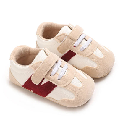 Newborn Baby Classic Sneakers Letters Splicing Baby Casual Shoe Anti-slip Hundred Walking Baby Boys Girls Baby Shoes 0-18 Months