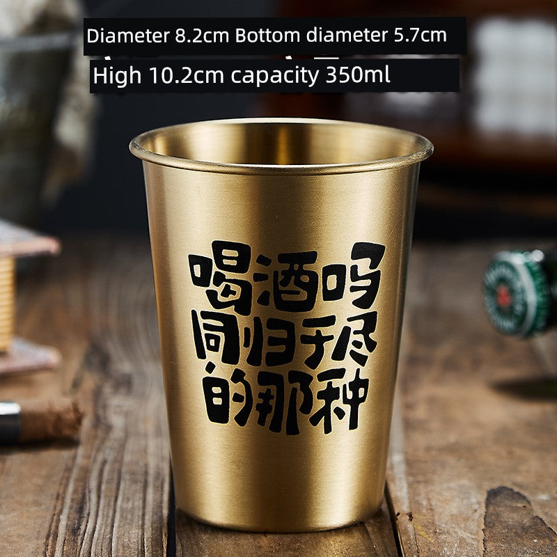 Drop-Resistant Commercial Single-Layer Coffee Gargle Cup Stainless Steel