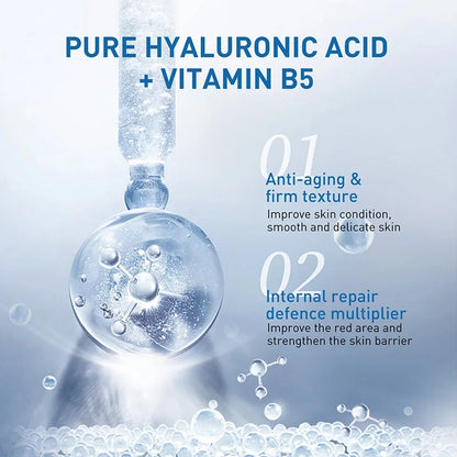 Hyaluronic Facial Serum Moisturizing Smooth Wrinkles Shrink Pores Face Lift Tightening Fade Fine Lines Nourishing Face Care New