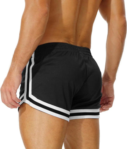 AIMPACT Men's Mesh Running Shorts Retro 3 Inch Quick Dry Gym Athletic Workout Short Shorts