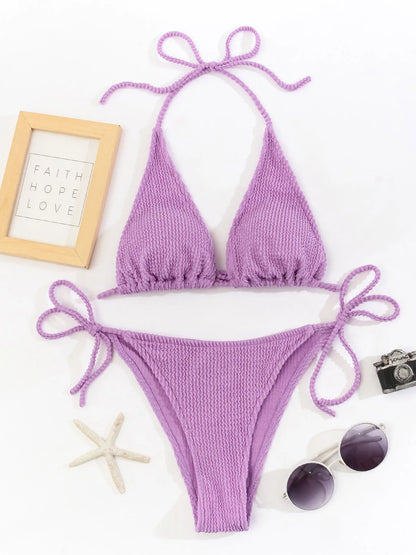 New Fashion Sexy Bikini Solid Swimsuit