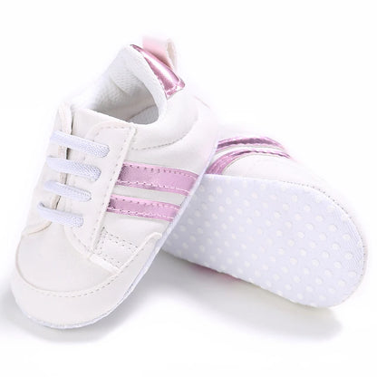 Toddler Baby Girl Shoes 0 to 3 6 9 12 18 24 Months Casual Cute Gold White Baby Boy Shoes First Walkers Soft Crib Shoes Infantil