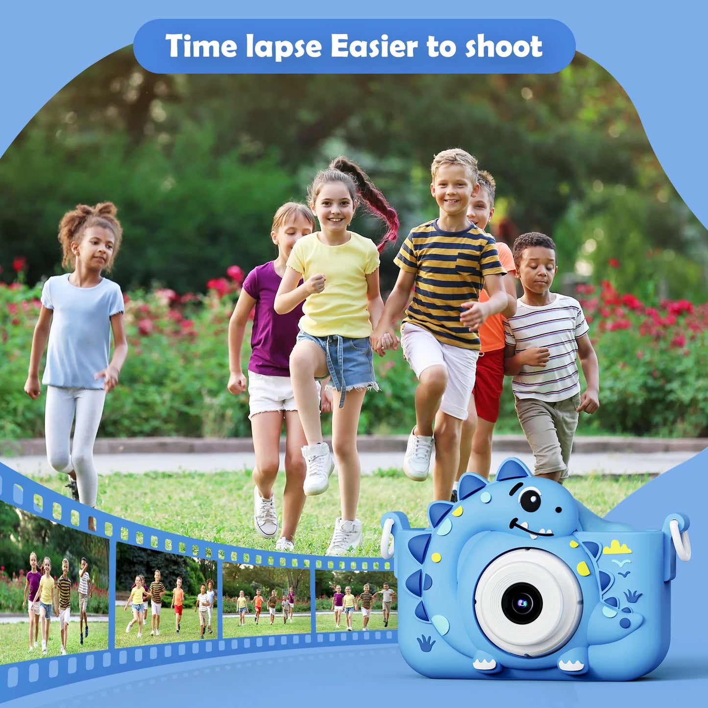 Mini Kids Cameras Cute Digital Children Camera With 32G Card Educational Toys 1080p HD Video Shooting For Baby Birthday Gifts