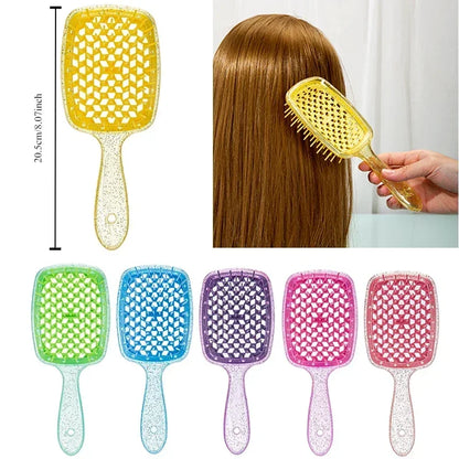 Sequin Detangling Hair Brush Massage Combs Tangled Hair Comb